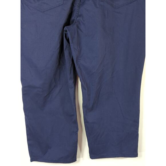 Chico's Navy Blue Slim Leg Cropped Pants Women's Size 16P Mid Rise Casual Career - Picture 7 of 10